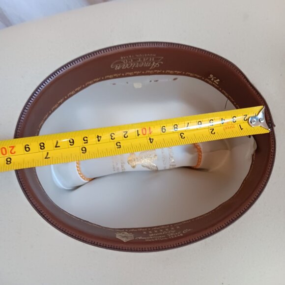 Men's Vintage American Hat Co. 7 1/8 Cream Western Cowboy Hat In Box - Picture 11 of 16